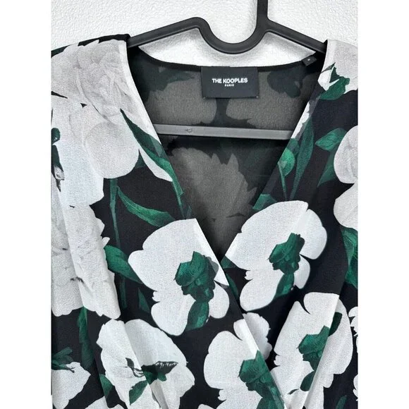 THE KOOPLES Short Printed Multi Long Sleeve Dress Size XS Cocktail NWOT - Picture 6 of 15